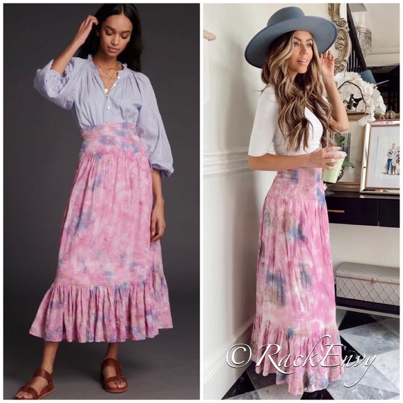 NWT ANTHROPOLOGIE ODESSA TIE-DYE MAXI SKIRT - Picture 13 of 13